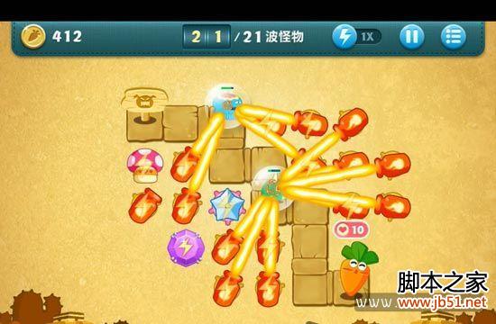 保卫萝卜挑战模式第42关通关攻略图文详解