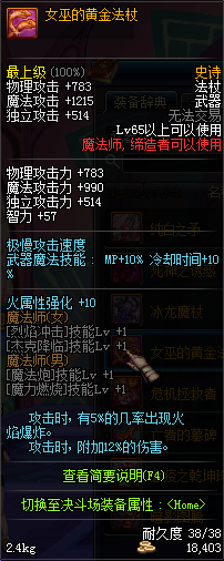 DNF领主之塔65SS属性及诗史大全介绍