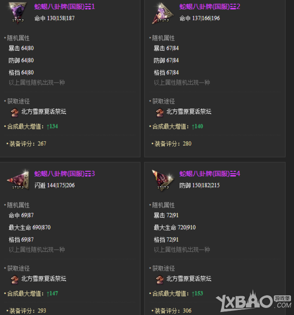 剑灵新手八卦牌选择与搭配心得