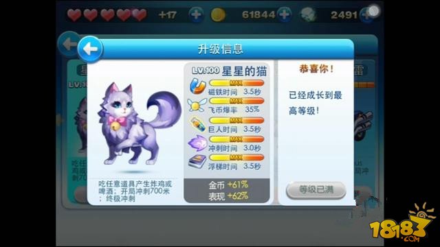天天酷跑星星的猫坐骑满级属性解析