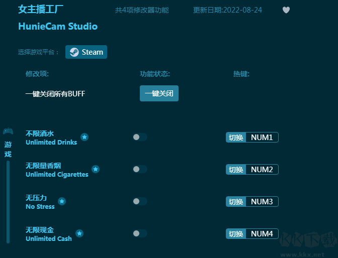 女主播工厂HunieCamStudio四项修改器