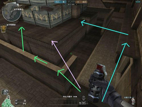 CF生化模式金字塔点位跑酷技巧全解析