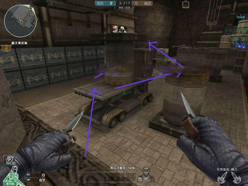 CF生化模式金字塔点位跑酷技巧全解析